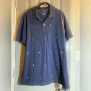 Banana Republic Navy Blue polo shirt with anchors. Men’s size XL